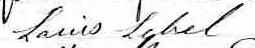 Signature de Louis Lebel: 21 juin 1870 Signature de Louis Lebel: 21 juin 1870