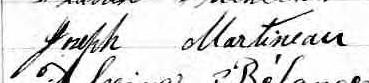 Signature de Joseph Martineau: 22 juillet 1873 Signature de Joseph Martineau: 22 juillet 1873