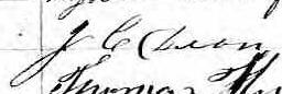 Signature de J C Dion: 19 août 1871 Signature de J C Dion: 19 août 1871