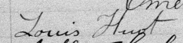 Signature de Louis Huot: 6 juillet 1896 Signature de Louis Huot: 6 juillet 1896