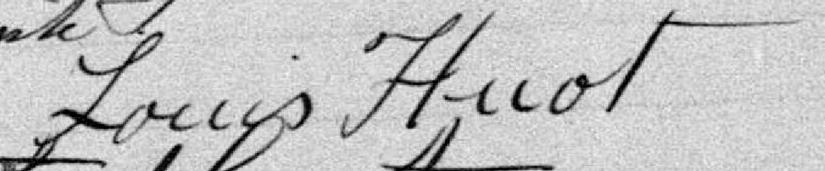 Signature de Louis Huot: 18 décembre 1896 Signature de Louis Huot: 18 décembre 1896