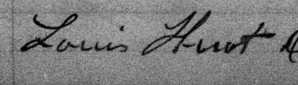 Signature de Louis Huot: 24 juillet 1899 Signature de Louis Huot: 24 juillet 1899