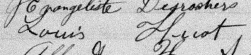 Signature de Louis Huot: 9 juillet 1900 Signature de Louis Huot: 9 juillet 1900