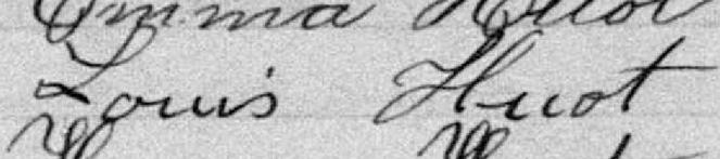 Signature de Louis Huot: 2 décembre 1900 Signature de Louis Huot: 2 décembre 1900