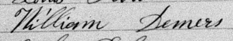 Signature de William Demers: 29 mars 1881 Signature de William Demers: 29 mars 1881