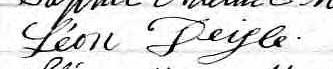 Signature de Léon Deigle: 13 août 1872 Signature de Léon Deigle: 13 août 1872