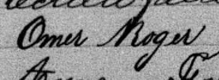 Signature de Omer Roger: 2 juillet 1890 Signature de Omer Roger: 2 juillet 1890