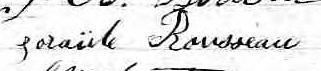 Signature de Zoraïde Rousseau: 27 janvier 1873 Signature de Zoraïde Rousseau: 27 janvier 1873