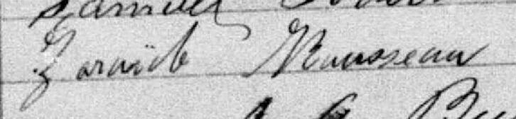 Signature de Zoraïde Rousseau: 7 novembre 1878 Signature de Zoraïde Rousseau: 7 novembre 1878
