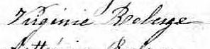 Signature de Virginie Roberge: 18 février 1873 Signature de Virginie Roberge: 18 février 1873