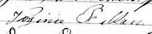 Signature de Virginie Filteau: 14 juillet 1874 Signature de Virginie Filteau: 14 juillet 1874