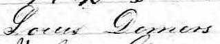 Signature de Louis Demers: 10 septembre 1873 Signature de Louis Demers: 10 septembre 1873