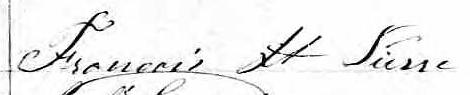 Signature de François St Pierre: 10 septembre 1873 Signature de François St Pierre: 10 septembre 1873