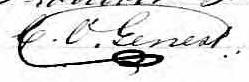 Signature de C. O. Genest: 10 septembre 1873 Signature de C. O. Genest: 10 septembre 1873