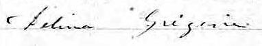 Signature de Delima Grégoire: 10 septembre 1873 Signature de Delima Grégoire: 10 septembre 1873