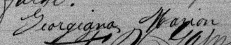 Signature de Georgiana Marion: 27 novembre 1894 Signature de Georgiana Marion: 27 novembre 1894