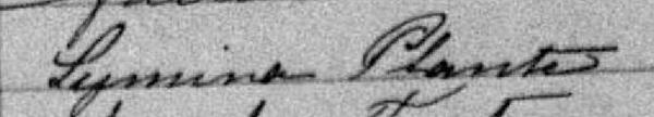 Signature de Lumina Plante: 16 février 1886 Signature de Lumina Plante: 16 février 1886