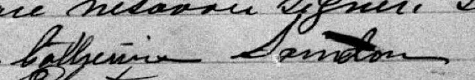 Signature de Catherine Samdon: premier décembre 1878 Signature de Catherine Samdon: premier décembre 1878
