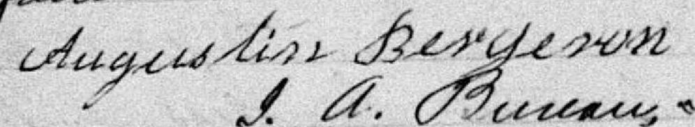 Signature de Adolphe Bergeron: 16 juillet 1879 Signature de Adolphe Bergeron: 16 juillet 1879