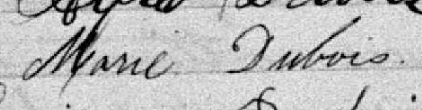 Signature de Marie Dubois: 21 août 1879 Signature de Marie Dubois: 21 août 1879