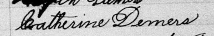 Signature de Catherine Demers: 13 novembre 1892 Signature de Catherine Demers: 13 novembre 1892