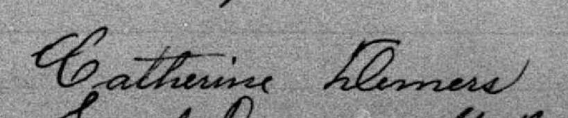Signature de Catherine Demers: 2 septembre 1894 Signature de Catherine Demers: 2 septembre 1894