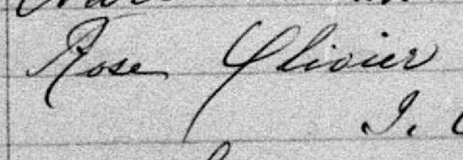 Signature de Rose Olivier: 12 décembre 1879 Signature de Rose Olivier: 12 décembre 1879