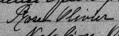 Signature de Rose Olivier: 19 novembre 1890 Signature de Rose Olivier: 19 novembre 1890