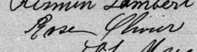 Signature de Rose Olivier: 5 juin 1894 Signature de Rose Olivier: 5 juin 1894
