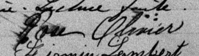 Signature de Rose Olivier: 18 juillet 1895 Signature de Rose Olivier: 18 juillet 1895
