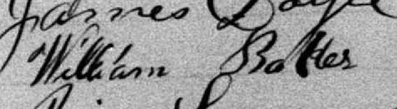 Signature de William Baker: 30 mars 1883 Signature de William Baker: 30 mars 1883