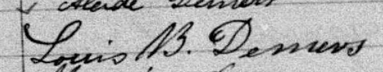 Signature de Louis B. Demers: 6 septembre 1880 Signature de Louis B. Demers: 6 septembre 1880