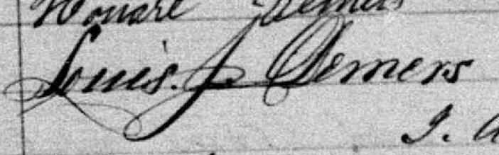 Signature de Louis J. Demers: 6 septembre 1880 Signature de Louis J. Demers: 6 septembre 1880