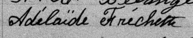 Signature de Adélaïde Fréchette: 6 septembre 1891 Signature de Adélaïde Fréchette: 6 septembre 1891