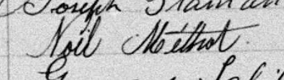 Signature de Noël Méthot: 28 décembre 1893 Signature de Noël Méthot: 28 décembre 1893