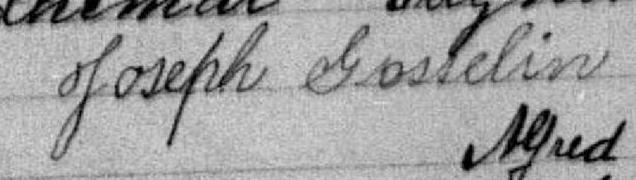 Signature de Joseph Gosselin: 5 juillet 1886 Signature de Joseph Gosselin: 5 juillet 1886