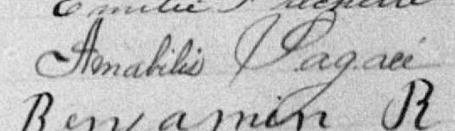 Signature de Amabilis Lagacé: 23 novembre 1896 Signature de Amabilis Lagacé: 23 novembre 1896