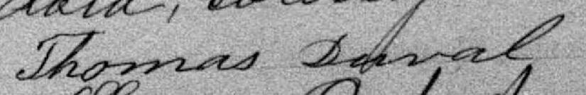 Signature de Thomas Duval: 14 août 1889 Signature de Thomas Duval: 14 août 1889