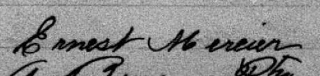 Signature de Ernest Mercier: 4 avril 1889 Signature de Ernest Mercier: 4 avril 1889