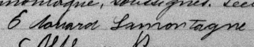 Signature de Edouard Lamontagne: 22 novembre 1890 Signature de Edouard Lamontagne: 22 novembre 1890