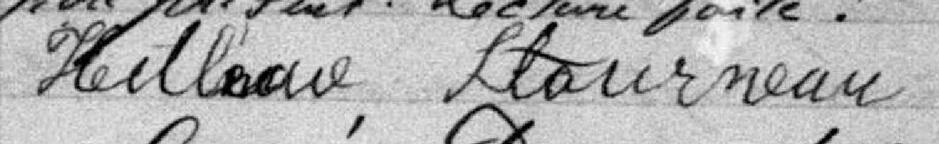Signature de Heillnaie Ltourneau: 14 août 1897 Signature de Heillnaie Ltourneau: 14 août 1897