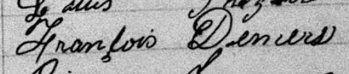Signature de François Demers: 18 janvier 1892 Signature de François Demers: 18 janvier 1892