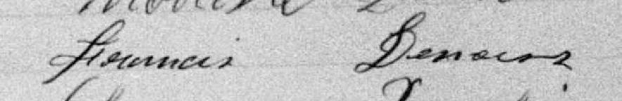 Signature de Francis Demers: 20 août 1895 Signature de Francis Demers: 20 août 1895