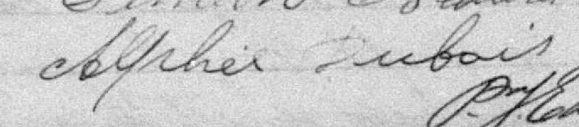 Signature de Alphée Dubois: 26 décembre 1897 Signature de Alphée Dubois: 26 décembre 1897