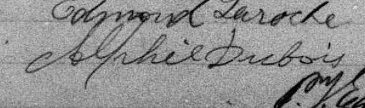 Signature de Alphée Dubois: 18 mai 1899 Signature de Alphée Dubois: 18 mai 1899