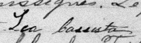 Signature de Léa Cassista: 2 juin 1898 Signature de Léa Cassista: 2 juin 1898