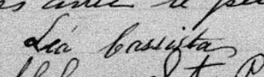 Signature de Léa Casista: 7 janvier 1900 Signature de Léa Casista: 7 janvier 1900