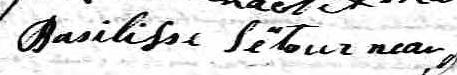 Signature de Basilisse Létourneau: 4 octobre 1831 Signature de Basilisse Létourneau: 4 octobre 1831