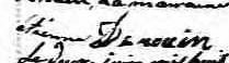 Signature de Étienne Derouin: 20 mai 1833 Signature de Étienne Derouin: 20 mai 1833