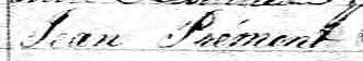 Signature de Jean Prémont: 25 juillet 1862 Signature de Jean Prémont: 25 juillet 1862